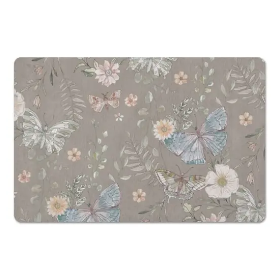 Butterflies Floor Mat Gray {1}
