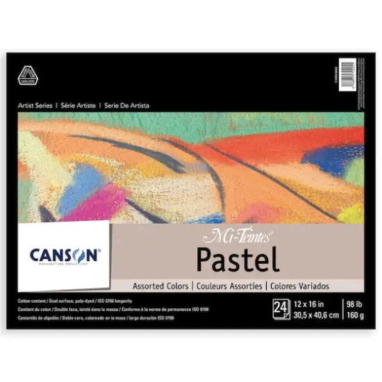 Canson&reg; 12" x 18" Mi-Teintes&reg; Assorted Colors Pastel Paper Pad {1}