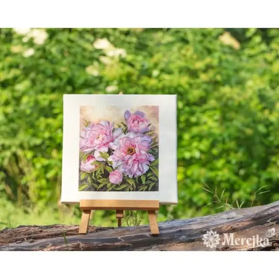 Merejka Tender Peonies Counted Cross Stitch Kit {3}