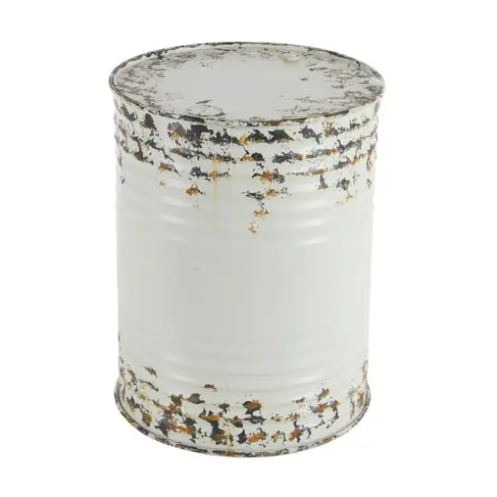 Assorted Multi Colored Metal Farmhouse Accent Table Set {3}