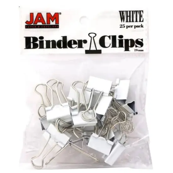 JAM Paper Desk Essentials Paper Clips & Binder Clips Kit White {5}