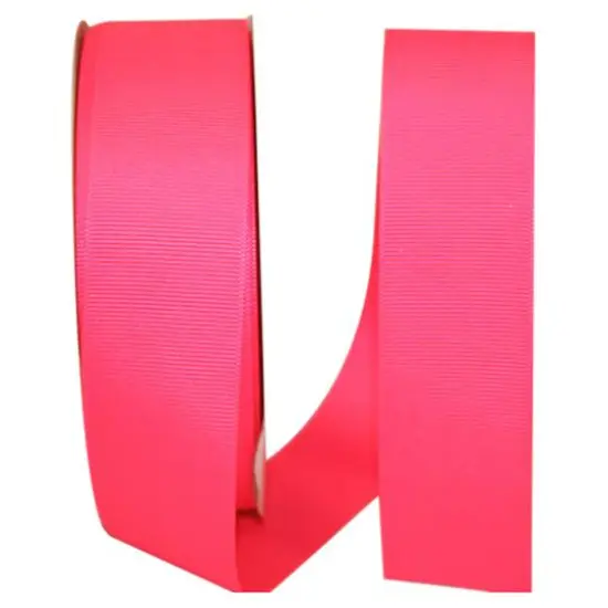 Reliant 1.5" x 50yd. Grosgrain Solid Ribbon Neon Yellow {2}