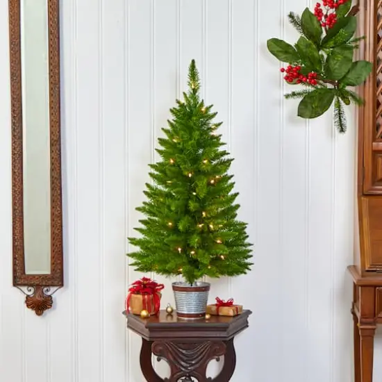 3ft. Pre-Lit Providence Pine Artificial Christmas Tree, Warm White Lights {3}