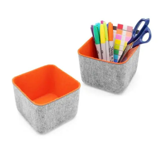 Welaxy Felt 2 Piece Storage Cubes Purple {2}