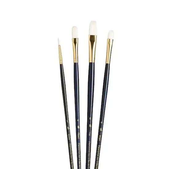 Princeton&trade; RealValue&trade; White Synthetic Taklon 4 Piece Brush Set {3}