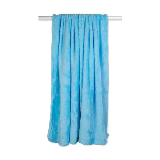 DII&reg; Fuzzy Fleece Throw 2 Pack Sea Breeze Blue {5}