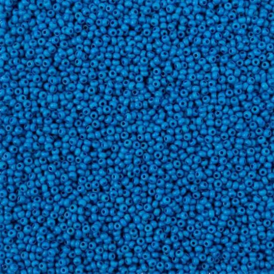 John Bead Terra Intensive 11/0 Czech Glass Seed Beads, 22g Blue Matte {1}
