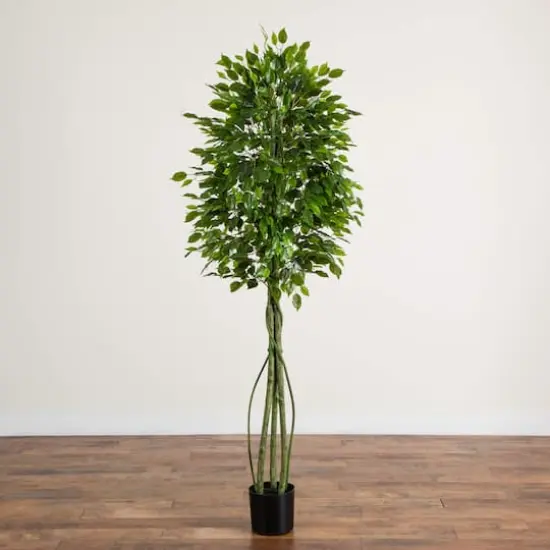 6.5ft. UV Resistant Artificial Ficus Tree (Indoor/Outdoor) {8}