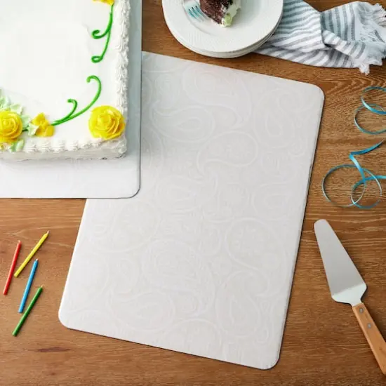 Silver Paisley Cake Boards by Celebrate It&reg; {1}