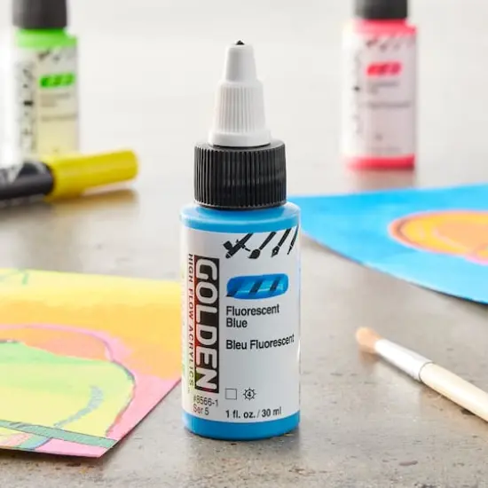 Golden&reg; High Flow Acrylics, 1oz. Fluorescent Blue {3}