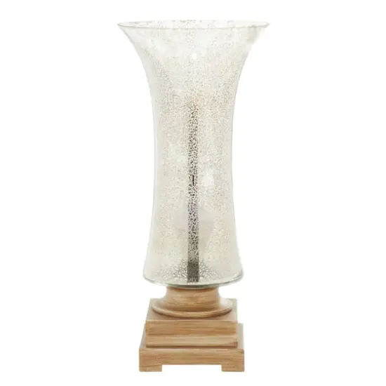 Set of 2" Gold Glass Glam Uplight, 18" {1}