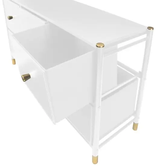 Simplify 5 Drawer Luxury Dresser White {8}