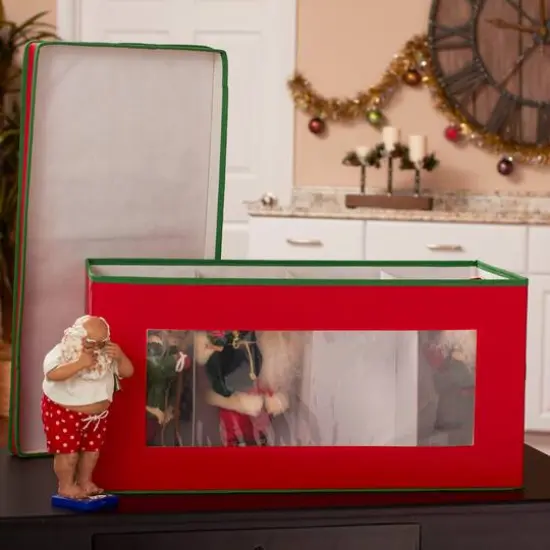 Household Essentials 15" Red Holiday Storage Box {5}