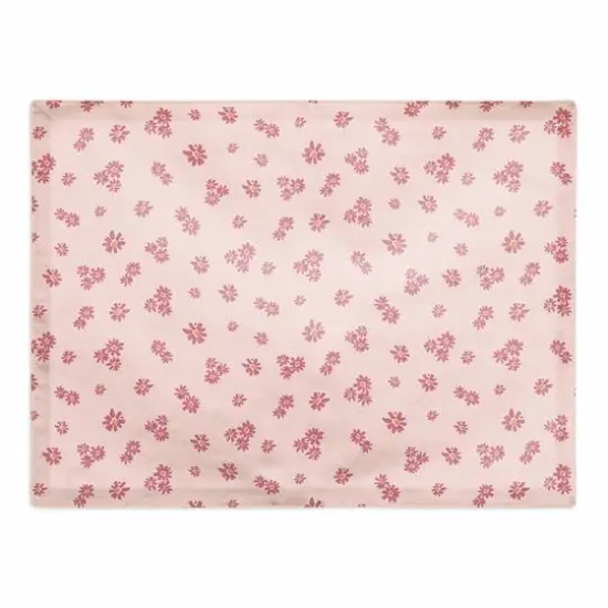Daisy Pattern Cotton Twill Placemat Pink {1}