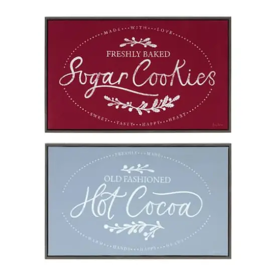 Winter Cookies & Cocoa Wall Sign Set {1}