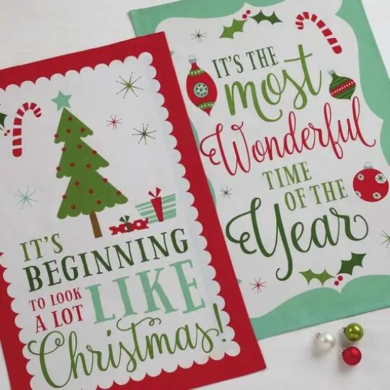 DII&reg; Assorted Holiday Fun Printed Dishtowel Set {3}