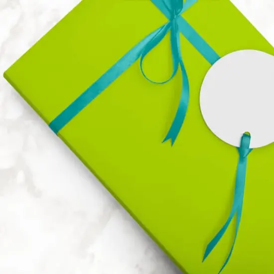JAM Paper Glossy Gift Wrap, 2ct. Lime Green {6}