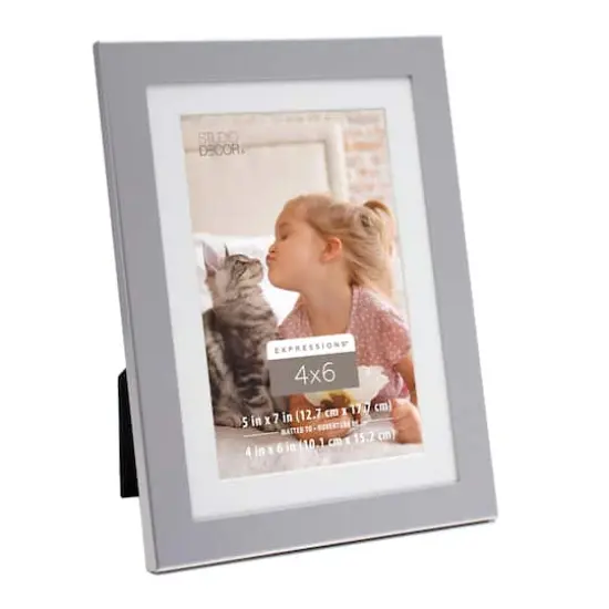 Expressions&trade; Aluminum Frame with Mat by Studio D&eacute;cor&reg; Silver {5}