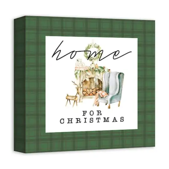 Home For Christmas Quilt Canvas Wall Art {3}
