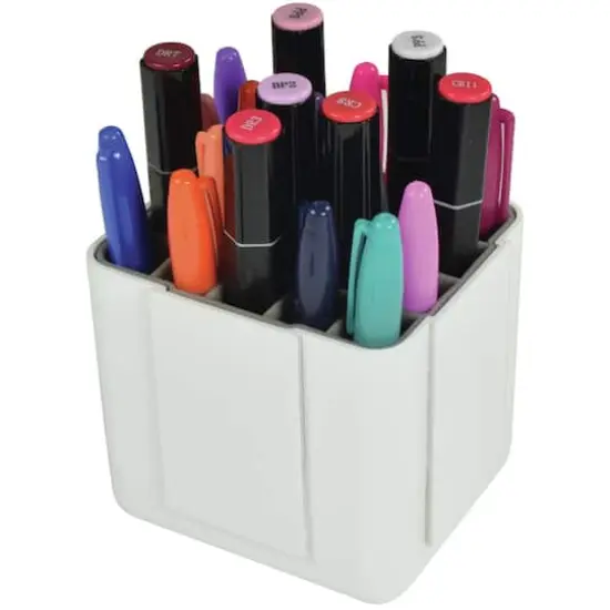 Deflecto&reg; White Interlocking Marker Organizer {6}
