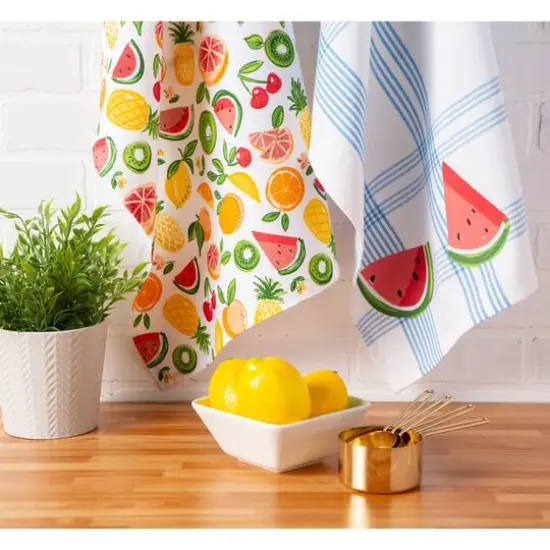 DII&reg; Fruity Slice Print Dishtowel, 2ct. {5}