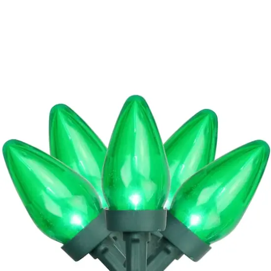 25ct. LED C7 Christmas String Lights Green {1}