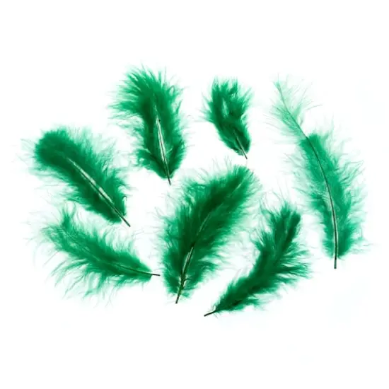 John Bead 4"-6" Marabou Feathers Green {3}