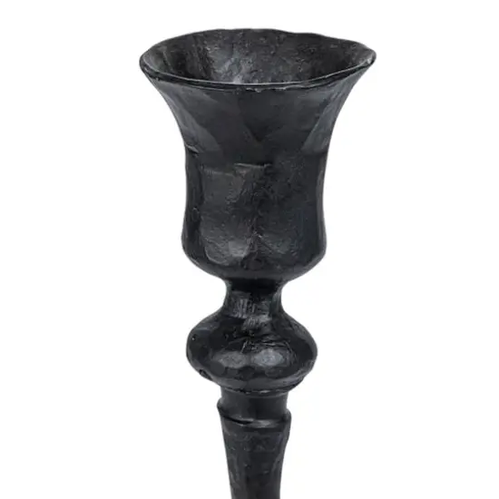 Hello Honey&reg; Black Decorative Hand-Forged Metal Taper Candle Holder {7}