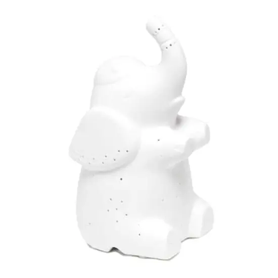 Simple Designs Porcelain Elephant Shaped Table Lamp {1}