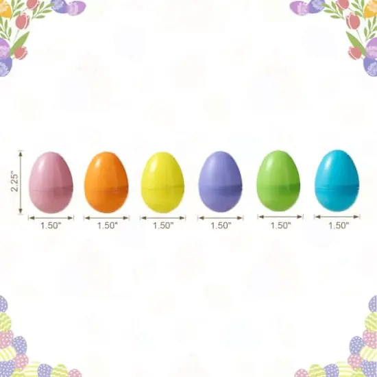 Glitzhome&reg; 6 Colors Easter Plastic Fillable Eggs, 90ct. {8}