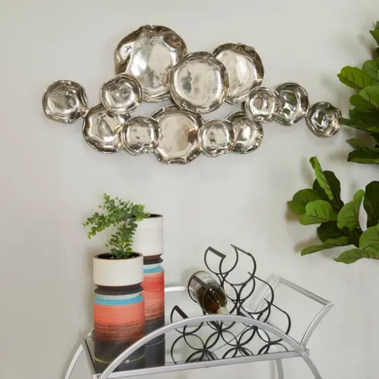 Silver Contemporary Abstract Wall Decor, 39" x 3" x 17" {7}