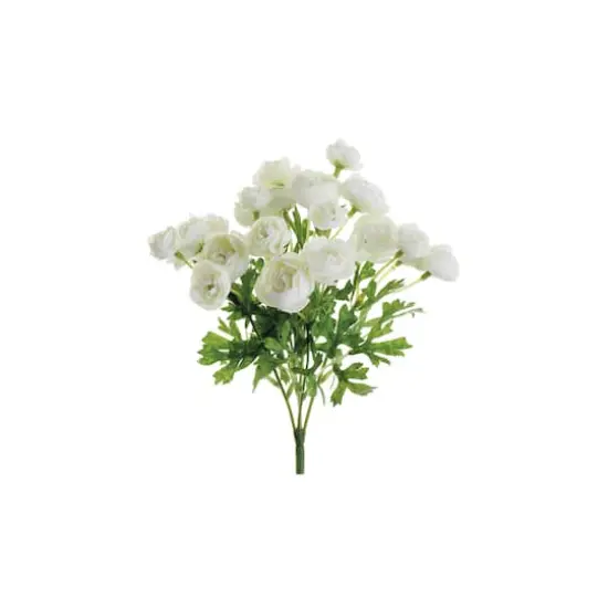 White Mini Ranunculus Bush  {1}