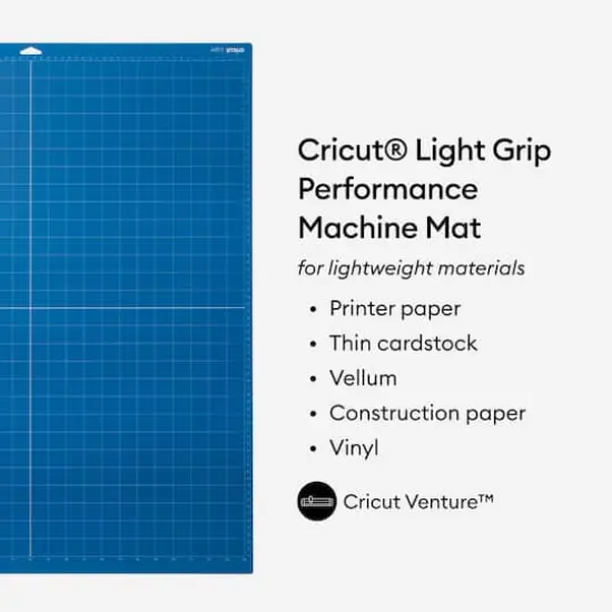 Cricut&reg; Light Grip Performance Machine Mat, 24" x 28" Blue {3}