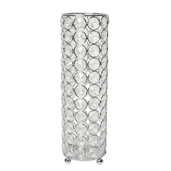 Elegant Designs&trade; 10" Chrome Crystal Decorative Candle Holder {1}
