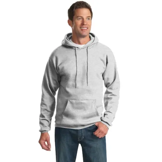 Port & Company&reg; Neutrals Essential Fleece Pullover Hooded Sweatshirt Ash {4}