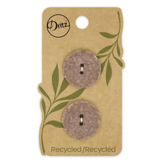 Dritz&reg; 23mm Recycled Cotton Round Buttons, 6ct. Medium brown {1}