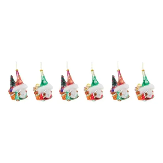 Glass Santa Gnome Ornament Set {1}