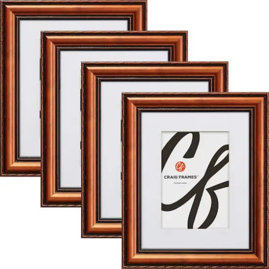4 Pack Craig Frames Victoria Copper Picture Frame with Mat {1}