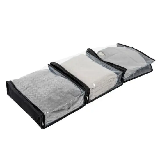Household Essentials Under Bed Storage Bag Set Black {1}