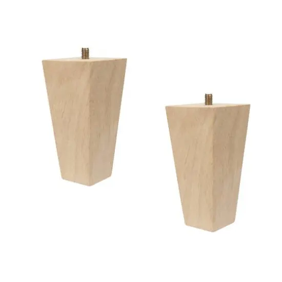 Dritz&reg; Home Unfinished Wood Tapered Square Bun Feet Set {3}