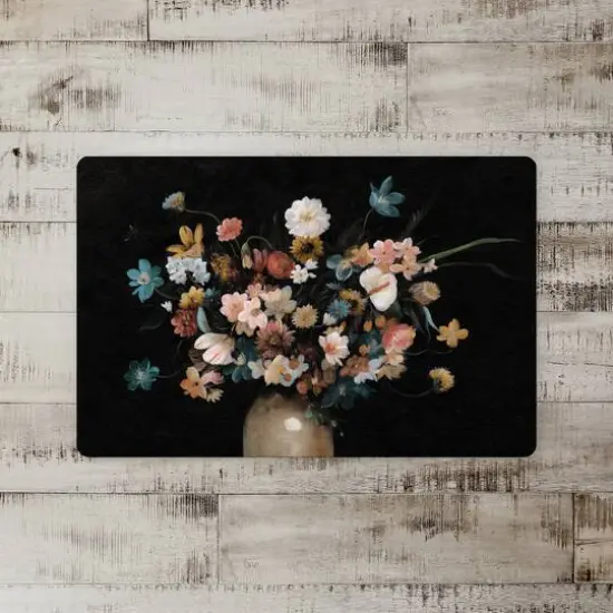Gloomy Florals in Vase 27" x 18" Floor Mat {3}