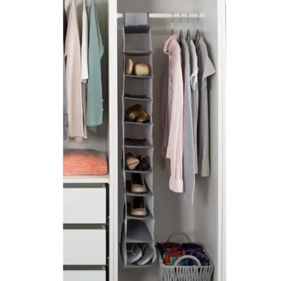 Simplify 10 Shelf Shoe Organizer Gray {5}