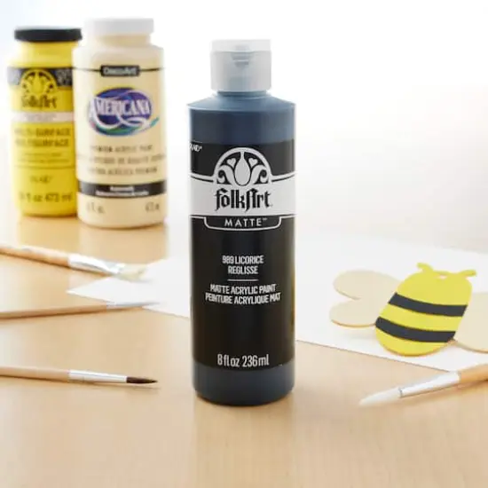 FolkArt&reg; Acrylic Paint, 8oz. Licorice {3}