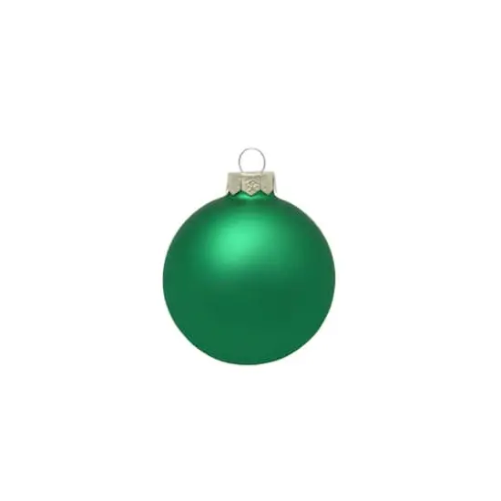 Whitehurst 40ct. 1.25" Matte Glass Ball Ornaments Green Matte {1}