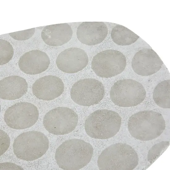Hello Honey&reg; 16.5" Natural Decorative Terracotta Platter with Wax Relief Dots {3}