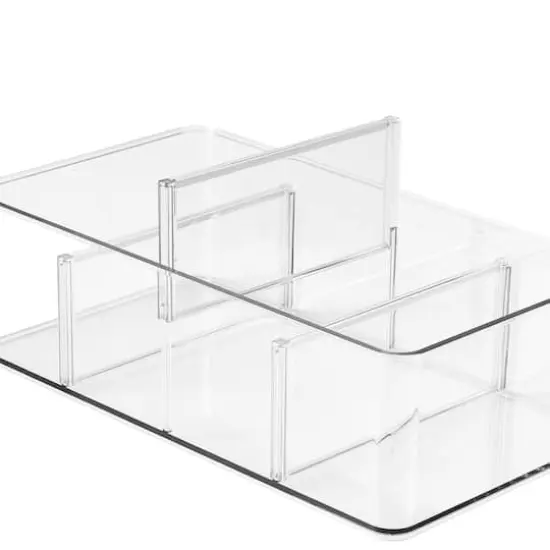 Clear Storage Bin with Dividers by Simply Tidy&trade; {6}