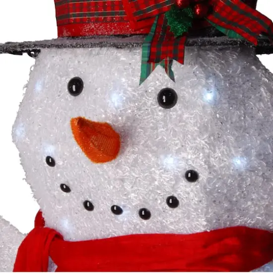 6ft. Snowman Decoration with White LED Lights {4}
