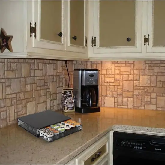 Mind Reader Flower Pattern Black 36 Capacity Single Serve Coffee Pod Metal Mesh Storage Drawer {3}