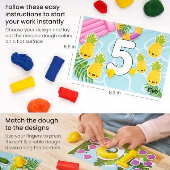 Arteza&reg; Kids Numeric Learn By Dough Kit, 17 pcs {4}