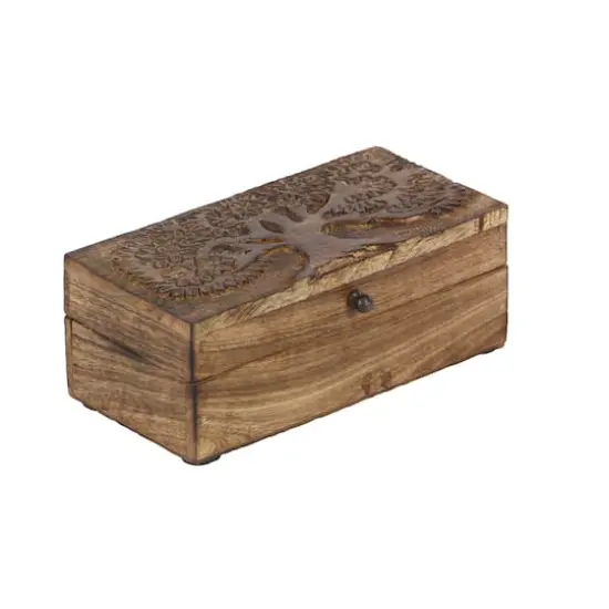 Brown Mango Wood Rustic Box Set {3}